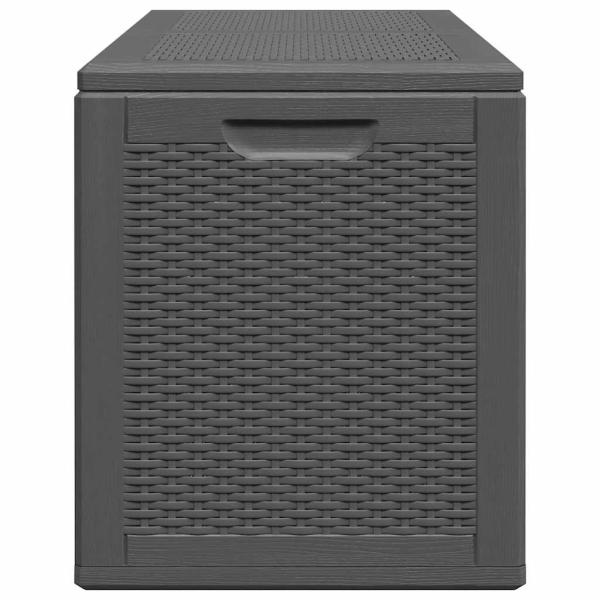 Garten-Aufbewahrungsbox 180 L Schwarz PP Rattan
