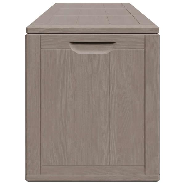 Garten-Aufbewahrungsbox 270 L Braun PP Rattan