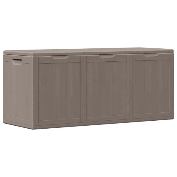 Garten-Aufbewahrungsbox 270 L Braun PP Rattan