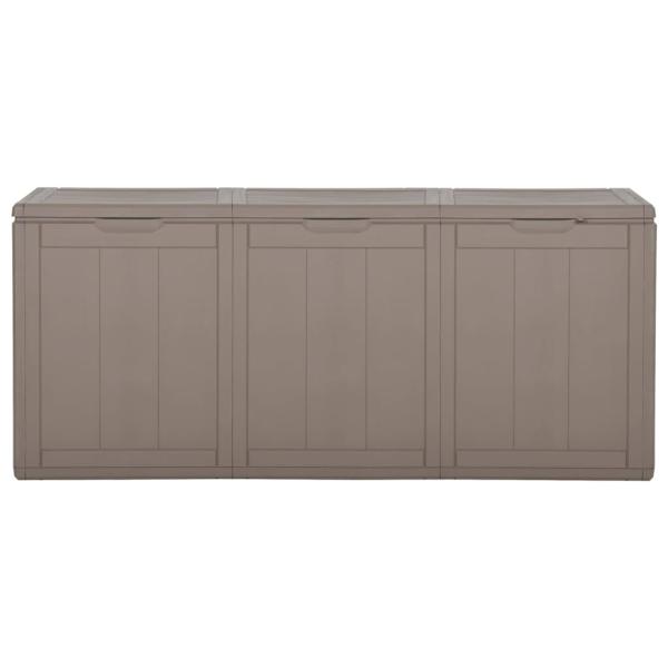 Garten-Aufbewahrungsbox 270 L Braun PP Rattan