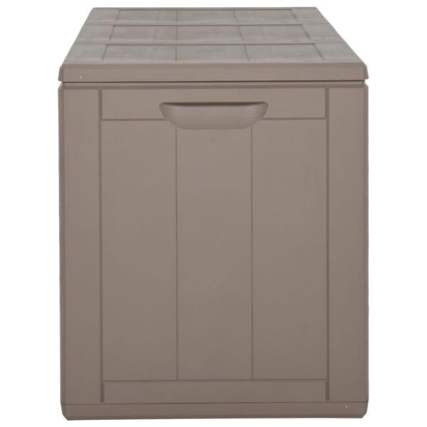 Garten-Aufbewahrungsbox 270 L Braun PP-Holzoptik