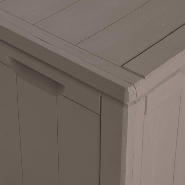 Garten-Aufbewahrungsbox 270 L Braun PP-Holzoptik