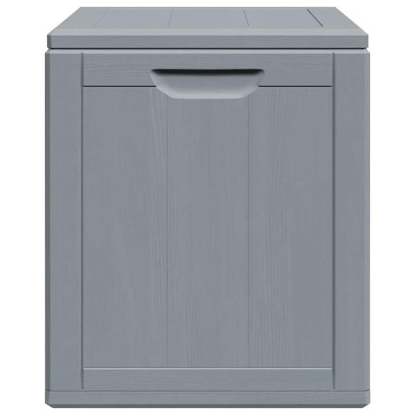 Garten-Aufbewahrungsbox 90 L Grau PP Rattan