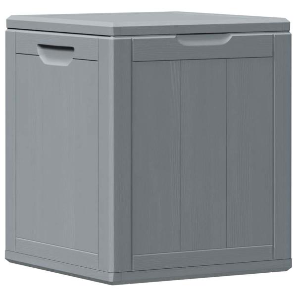 Garten-Aufbewahrungsbox 90 L Grau PP Rattan