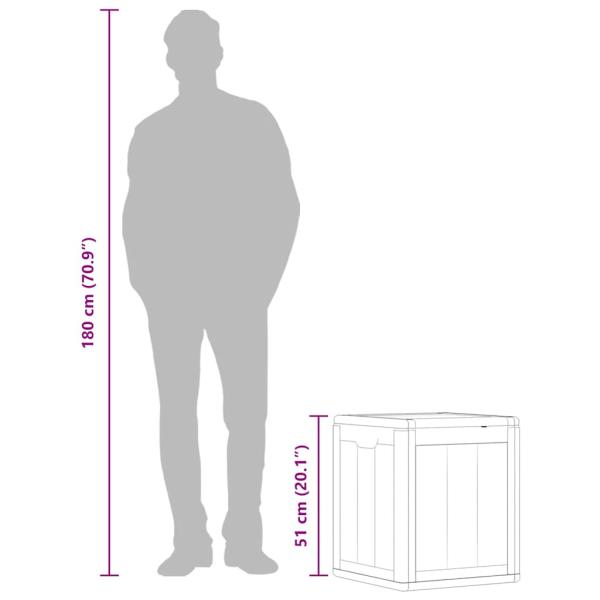 Garten-Aufbewahrungsbox 90 L Grau PP-Holzoptik