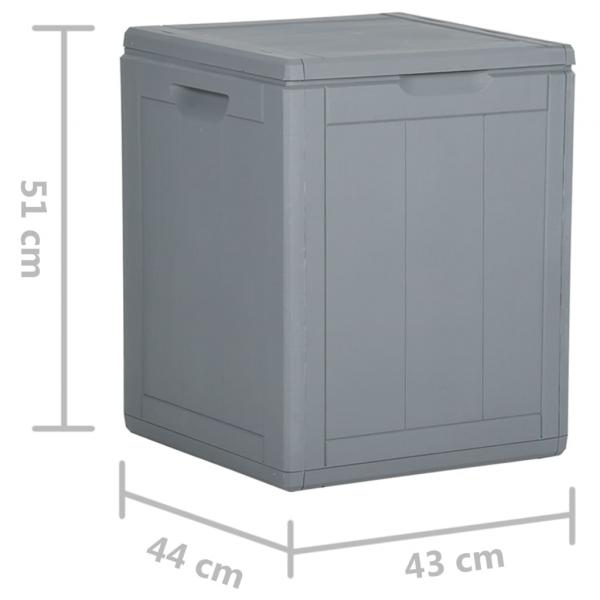 Garten-Aufbewahrungsbox 90 L Grau PP-Holzoptik