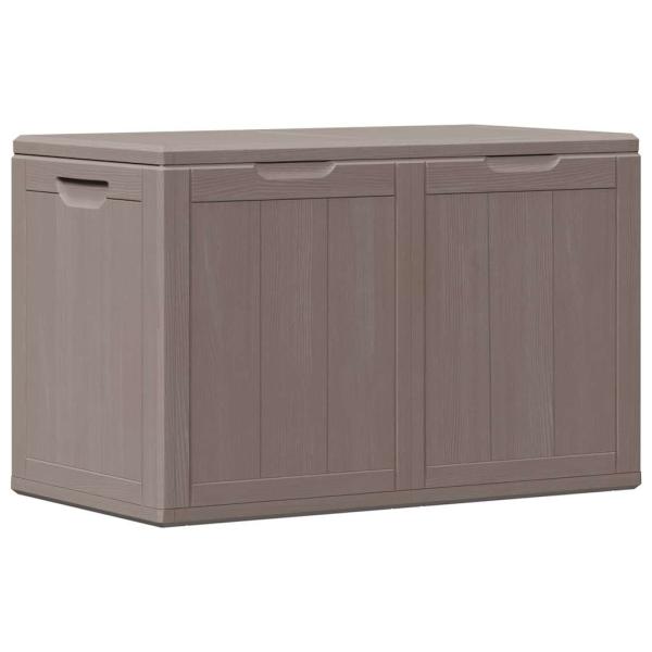 Garten-Aufbewahrungsbox 180 L Braun PP Rattan