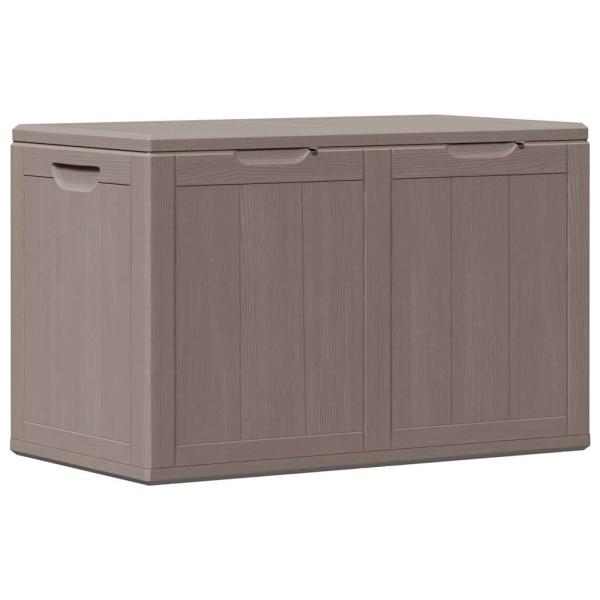 Garten-Aufbewahrungsbox 180 L Braun PP Rattan