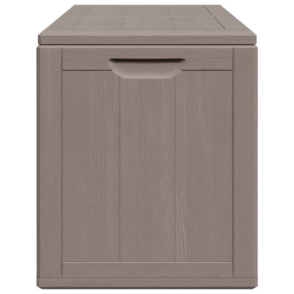 Garten-Aufbewahrungsbox 180 L Braun PP Rattan