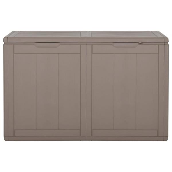 Garten-Aufbewahrungsbox 180 L Braun PP Rattan