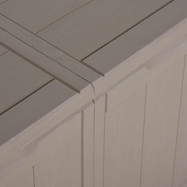 Garten-Aufbewahrungsbox 180 L Braun PP-Holzoptik