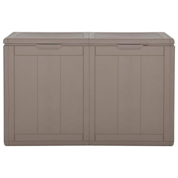 Garten-Aufbewahrungsbox 180 L Braun PP-Holzoptik
