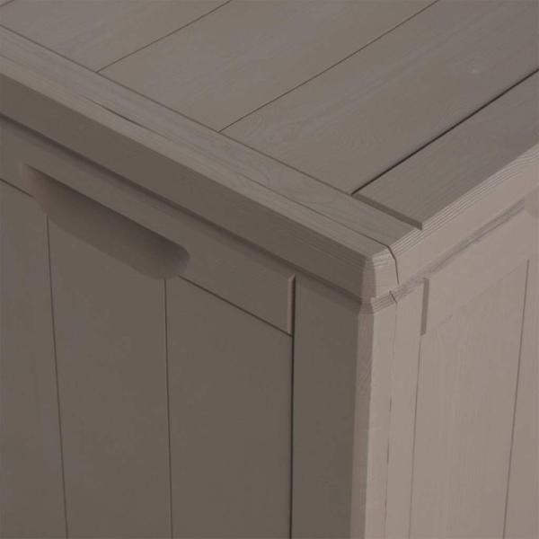 Garten-Aufbewahrungsbox 180 L Braun PP-Holzoptik