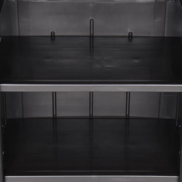 Gartenschrank Schwarz 65x45x172 cm PP Rattan