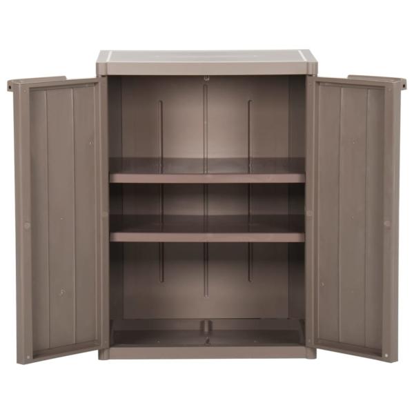 Gartenschrank Braun 65x45x88 cm PP Holz-Optik