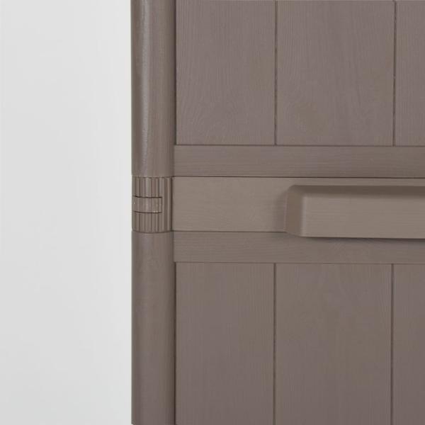 Gartenschrank Braun 65x45x172 cm PP Holz-Optik
