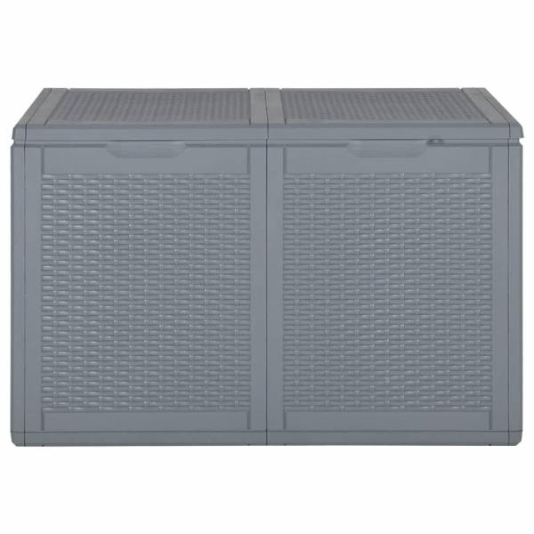 Gartenbox Grau PP Rattan 180 L
