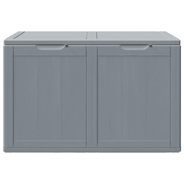 Garten-Aufbewahrungsbox 180 L Grau PP Rattan