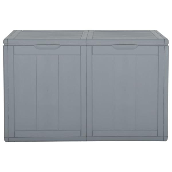 Garten-Aufbewahrungsbox 180 L Grau PP Rattan