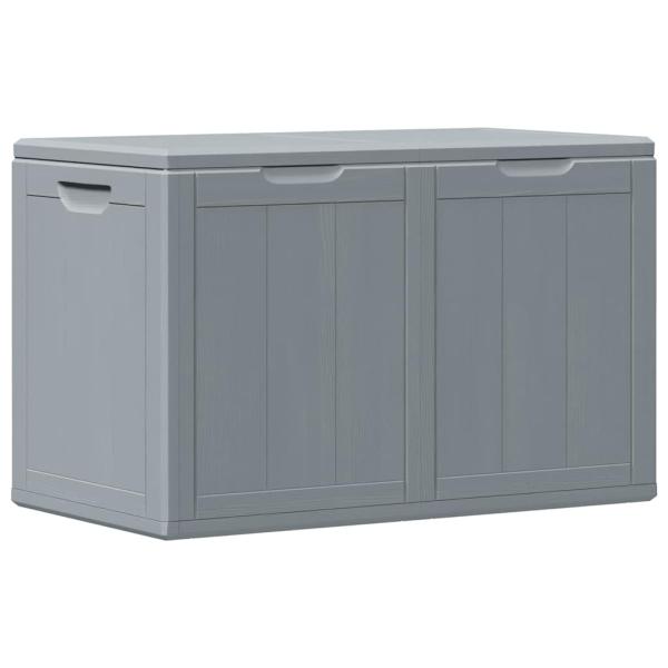 Garten-Aufbewahrungsbox 180 L Grau PP Rattan
