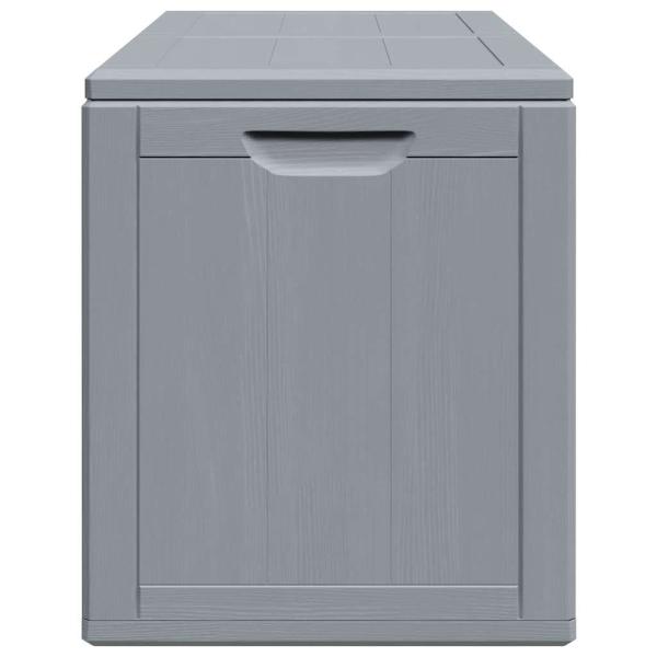 Garten-Aufbewahrungsbox 180 L Grau PP-Holzoptik
