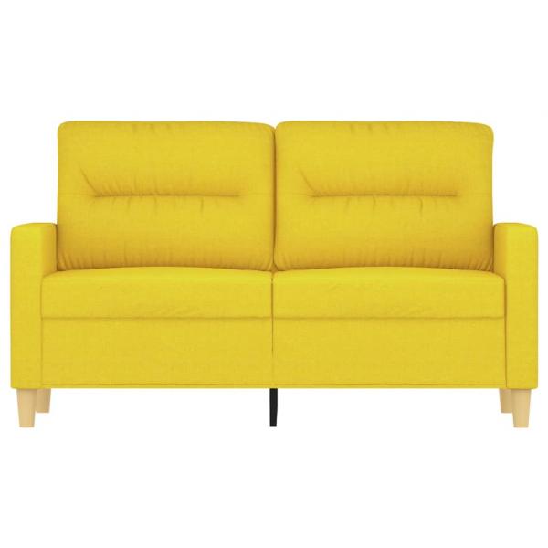 2-Sitzer-Sofa Hellgelb 120 cm Stoff