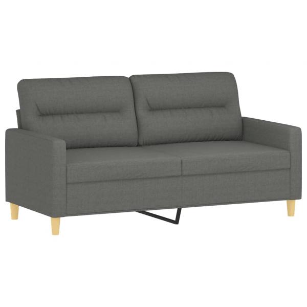 2-Sitzer-Sofa Dunkelgrau 140 cm Stoff