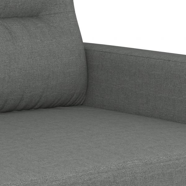 2-Sitzer-Sofa Dunkelgrau 140 cm Stoff