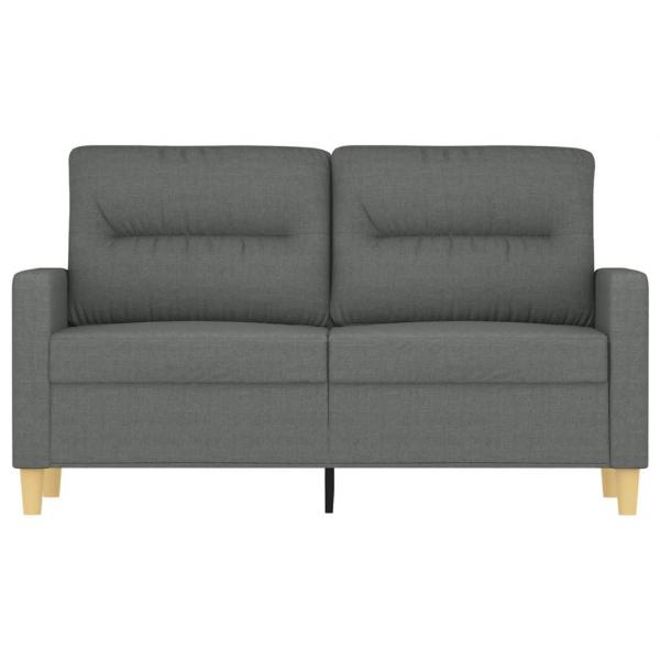 2-Sitzer-Sofa Dunkelgrau 120 cm Stoff