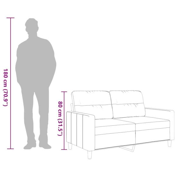 2-Sitzer-Sofa Dunkelgrau 120 cm Stoff