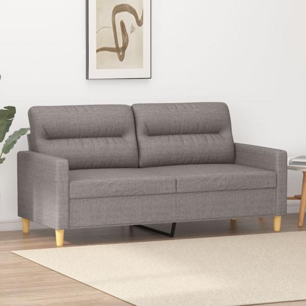 ARDEBO.de - 2-Sitzer-Sofa Taupe 140 cm Stoff