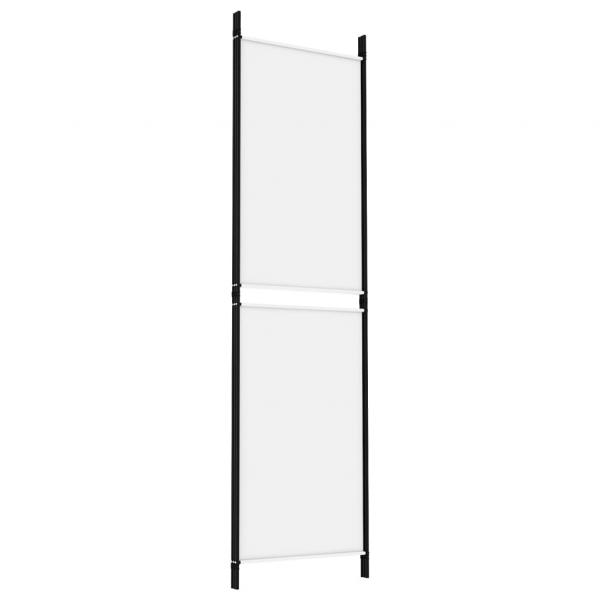 3-tlg. Paravent Weiß 150x180 cm Stoff
