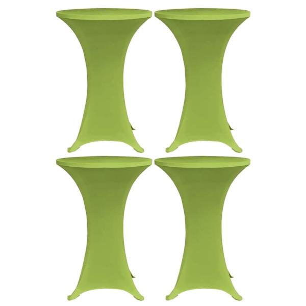 Stretch-Tischhussen 4 Stk. 60 cm Grün