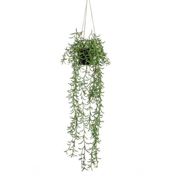 ARDEBO.de - Emerald Kunstpflanze Senecio Hängend im Topf 70 cm