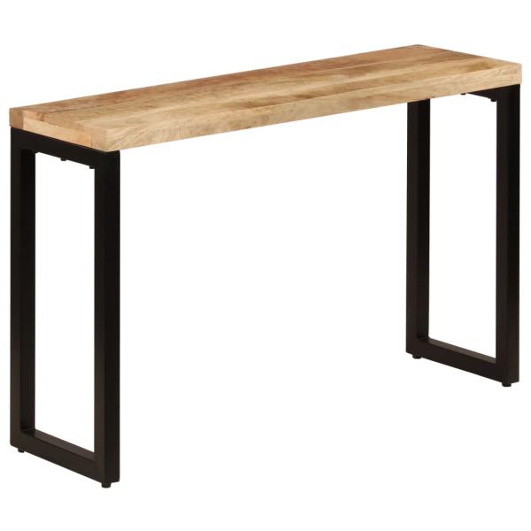 Konsolentisch 120x35x76 cm Stahl und Massivholz Mango