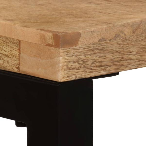Konsolentisch 120x35x76 cm Stahl und Massivholz Mango