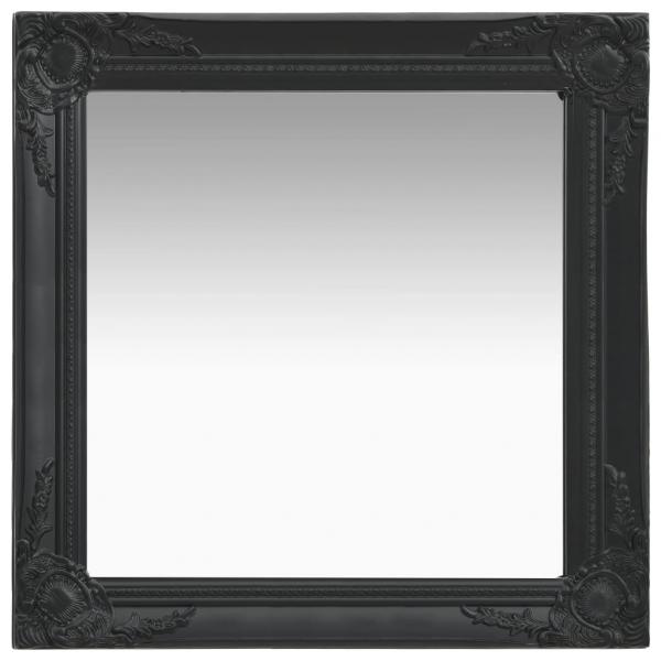 ARDEBO.de - Wandspiegel im Barock-Stil 60x60 cm Schwarz