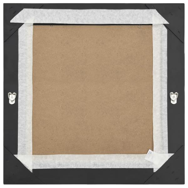 Wandspiegel im Barock-Stil 60x60 cm Schwarz
