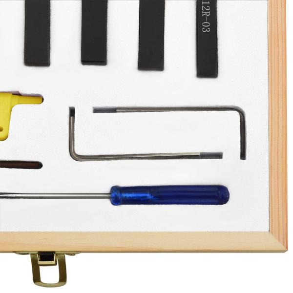 12-tlg. Drehmeißel-Set mit Wendeplatten 8x8 mm 70 mm