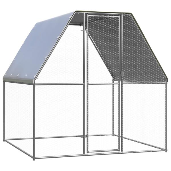 Outdoor-Hühnerkäfig 2x2x2 m Verzinkter Stahl 