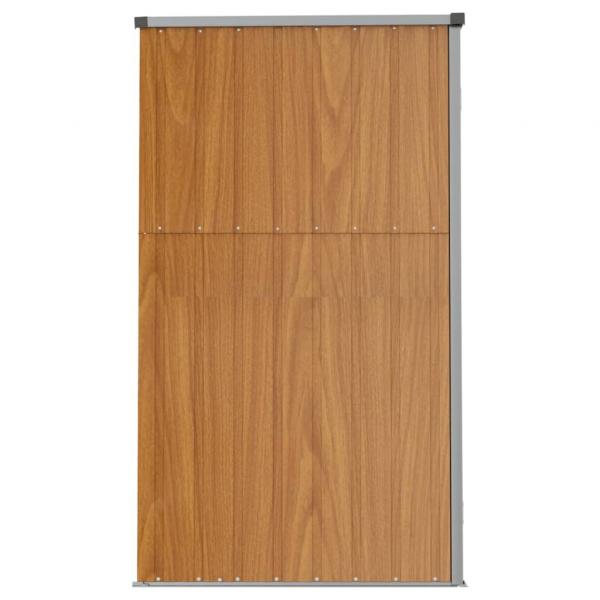 Gerätehaus Braun 161x89x161 cm Verzinkter Stahl