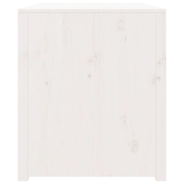 Outdoor-Küchenschrank Weiß 106x55x64 cm Massivholz Kiefer