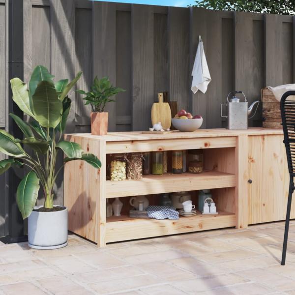 ARDEBO.de - Outdoor-Küchenschrank 106x55x64 cm Massivholz Kiefer
