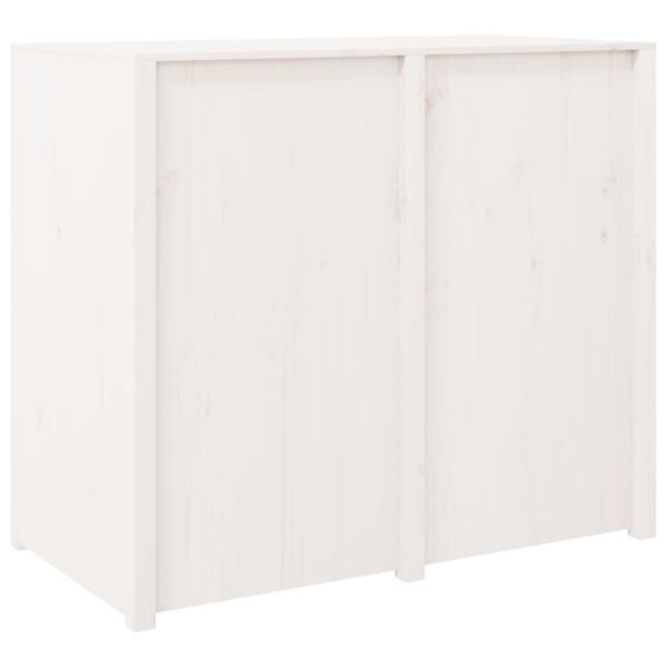 ARDEBO.de - Outdoor-Küchenschrank Weiß 106x55x92 cm Massivholz Kiefer