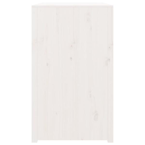 Outdoor-Küchenschrank Weiß 106x55x92 cm Massivholz Kiefer