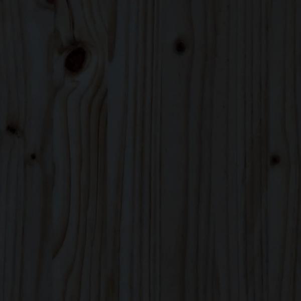 Pflanzkübel Lattenzaun-Design Schwarz 70x70x70 cm Kiefernholz