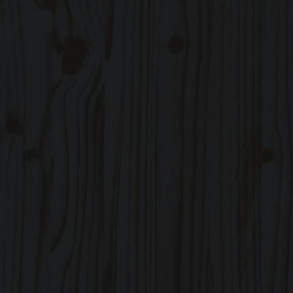 Hochbeet Latten-Design Schwarz 200x50x70 cm Massivholz Kiefer