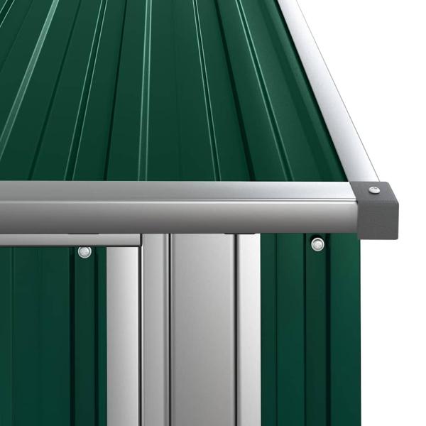 Geräteschuppen Grün 118,5x97x209,5 cm Verzinkter Stahl