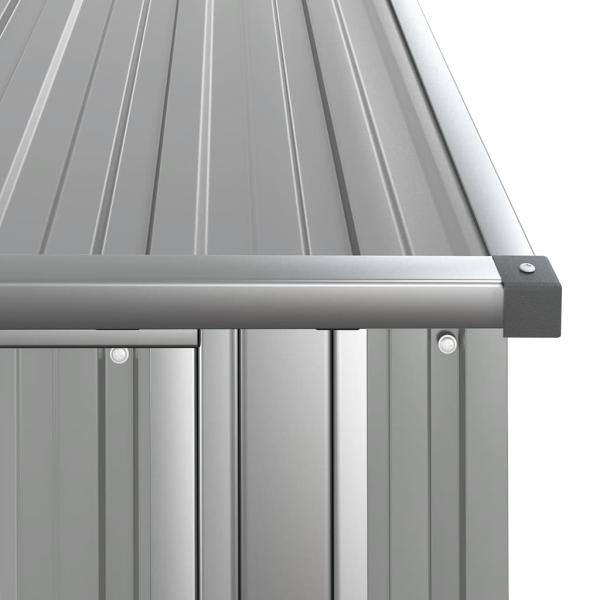 Geräteschuppen Grau 118,5x97x209,5 cm Verzinkter Stahl