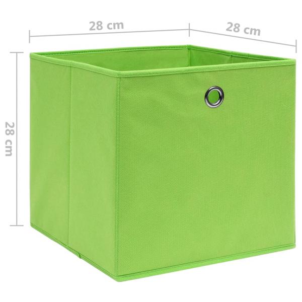 Aufbewahrungsboxen 10 Stk. Vliesstoff 28x28x28 cm Grün